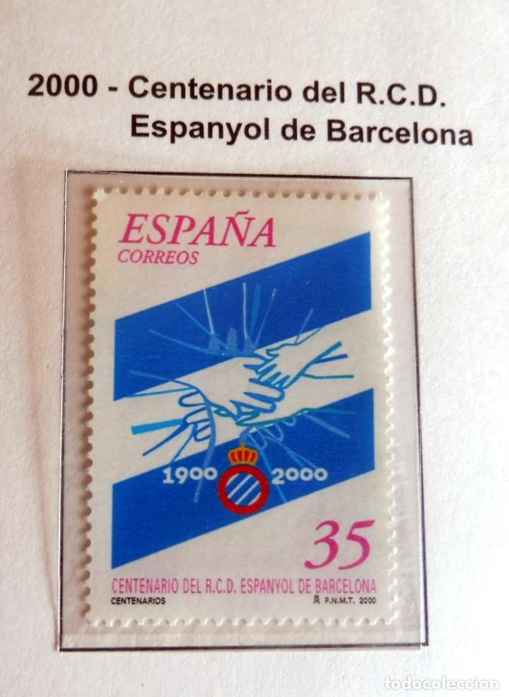 ESPAÑA 2000 - EDIFIL 3705 **MNH - CENT. R.C.E. ESPANYOL + REGALO FOLL. INFORMACIÓN - PRECIO FACIAL (Sellos - España - Juan Carlos I - Desde 2.000 - Nuevos)