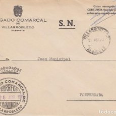 Sellos: CARTA DEL JUZGADO COMARCAL DE VILLARROBLEDOL(ALBACETE) CON FRANQUICIA