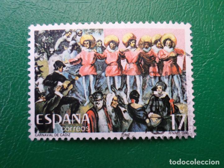 Sellos: -1986, fietas populares, carnaval de cadiz, edifil 2840