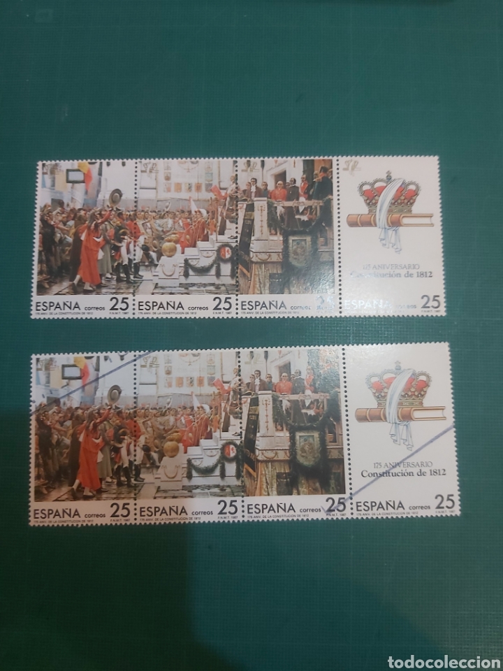 Briefmarken: SOLICITA FALTAS NUEVOS O USADOS Precio DE CADA UNIDAD 2887/90 1987 ESPA&Ntilde;A CONSTITUCIONAL CADIZ