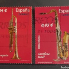 Sellos: ESPAÑA 2010 INSTRUMENTOS MUSICALES SERIE DE SELLOS USADOS. Lote 328457153