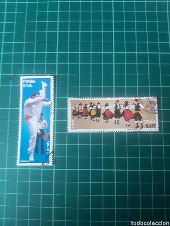 Timbres: EDIFIL 4492/3USADOS LUJO O NUEVA SOLICITA FALTAS ESPA&Ntilde;A 2009 BAILES POPULARES EL AURRESKU/ LA RUEDA