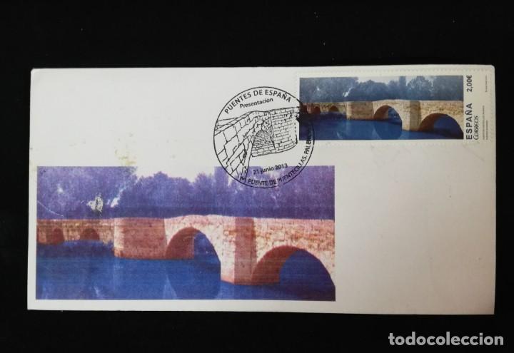 Selos: Sobre 1er dia sello Puente Romano Palencia &rdquo;Puentecillas&rdquo;2013