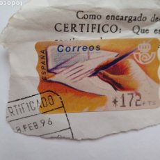 Sellos: SELLO CORREOS 172 PESETAS - USADO - 1996. Lote 335504153
