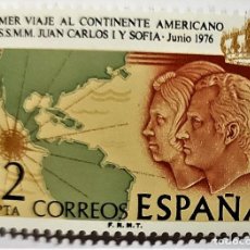 Sellos: SELLOS ESPAÑA AÑO 1976 PRIMER VIAJE REYES AMERICA (EDIFIL 2333)- NUEVOS SIN CHARNELA