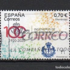 Selos: SELLO USADO DE ESPAÑA -CENTENARIO INGENIEROS DE TELECOMUNIONES-, AÑO 2021. Lote 337752623