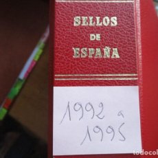 Sellos: ALBUM SELLOS ESPAÑA , AÑOS 1992.1993.1994.Y 1995 , COMPLETOS, CON SOBRES,ENTEROS, AEROG.VER FOTOS :. Lote 340769733