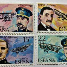 Sellos: SELLOS ESPAÑA 1980 SERIE PIONEROS DE LA AVIACION (COMPLETA) - 2595 A 2598 - NUEVOS