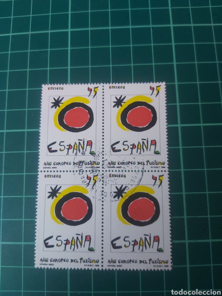 Selos: USADOS BLOQUE CUATRO EDIFIL 3091 ARTE DISE&Ntilde;&Oacute; MIRO TURISMO