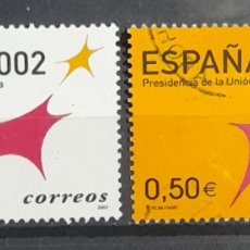 Sellos: ESPAÑA 2002 PRESIDENCIA DE LA UNIÓN EUROPEA SERIE DE SELLOS USADOS. Lote 353599468
