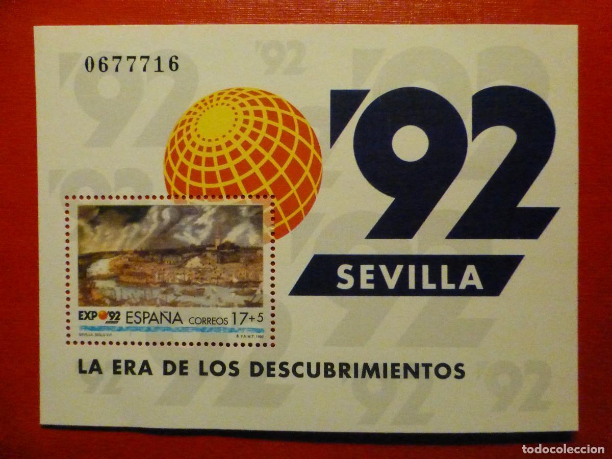Sellos: SELLO - Expo&acute;92 - HOJITA - HOJA BLOQUE - EDIFIL 3190, - SH3191 - 1992 -