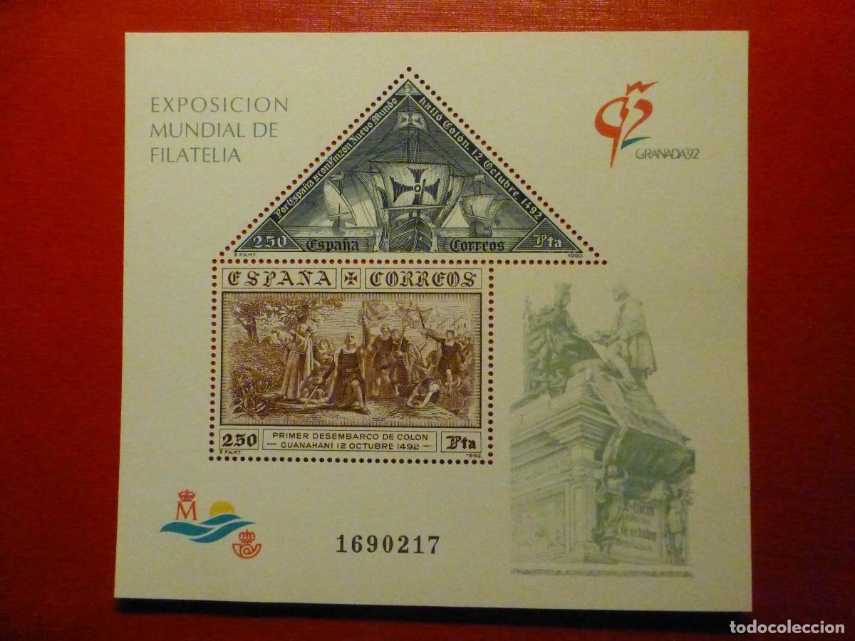 Sellos: SELLO - Granada 92 - HOJITA - HOJA BLOQUE - EDIFIL 3193, 3194, - SH3195 - 1992 -
