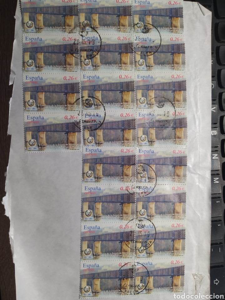 Stamps: PLIEGO DE 20 SELLOS DE 0,26 &euro;. II CENTENARIO DE LA ESCUELA DE INGENIEROS DE CAMINOS, CANALES Y PUERT