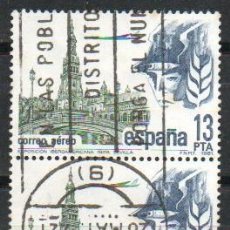 Sellos: EDIFIL 2635, CORREO AEREO, EXPOSICION IBEROAMERICANA DE 1929 EN PLAZA ESPAÑA DE SEVILLA USADO EN PAR