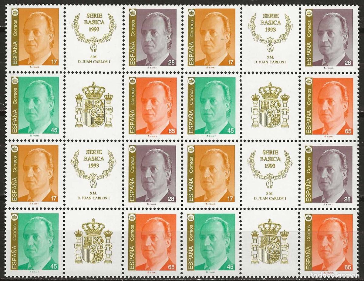 Francobolli: ESPA&Ntilde;A 1993. EDIFIL 3259A/3262A. SERIE COMPLETA EN BLOQUE DE 4 &rdquo;S.M. JUAN CARLOS I&rdquo;. MNH***