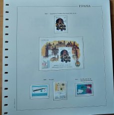 Sellos: SELLOS ESPAÑA 1993 - HOJA EDIFIL CON HAWIDS -CON 3 SERIES COMPLETAS - 3249 A 3251 Y 3255 - NUEVOS. Lote 401132659
