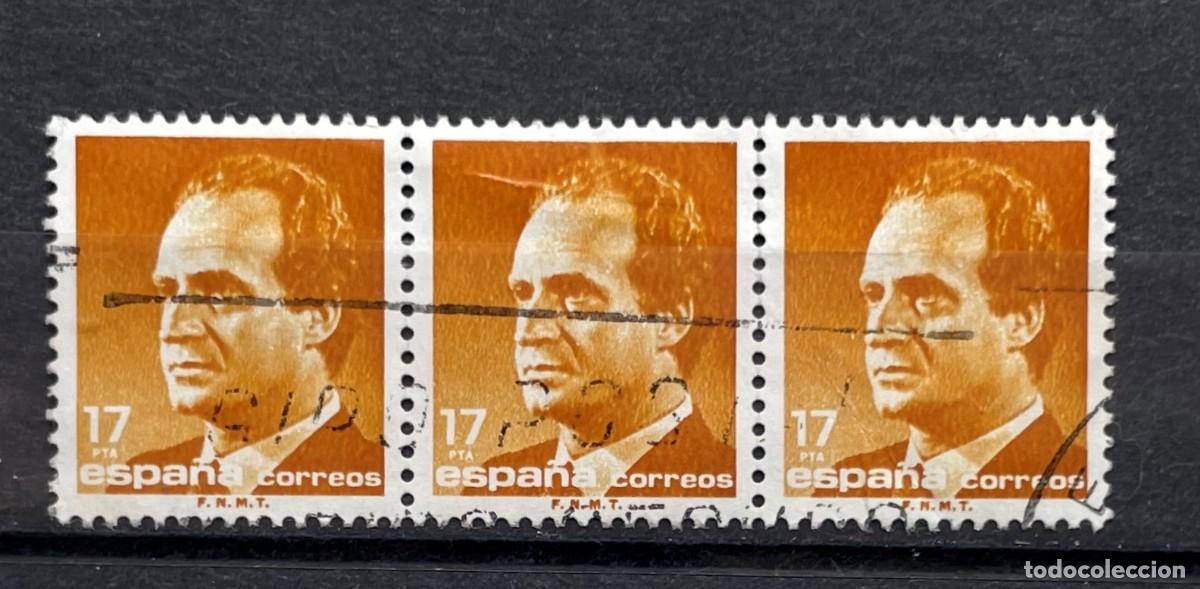 Stamps: A&ntilde;o 1985 - Edifil 2799 bloque de 3 usados