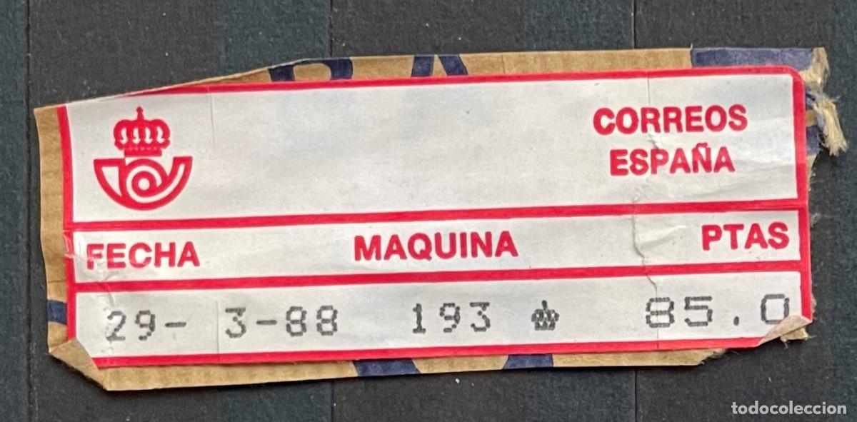 Selos: Etiqueta Postal (1981) Emisi&oacute;n b&aacute;sica - Epelsa c&oacute;d m&aacute;quina 193 - A&ntilde;o 1988 - 85 ptas