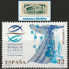 Sellos: ESPAÑA 1997. EDIFIL 3504. SERIE COMPLETA ”EXPOSICIÓN MUNDIAL DE LA PESCA”. MNH***