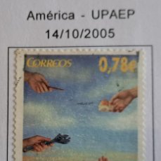 Sellos: SELLO DE ESPAÑA USADO, AMÉRICA, UPAEP, EDIFIL 4189, AÑO 2005