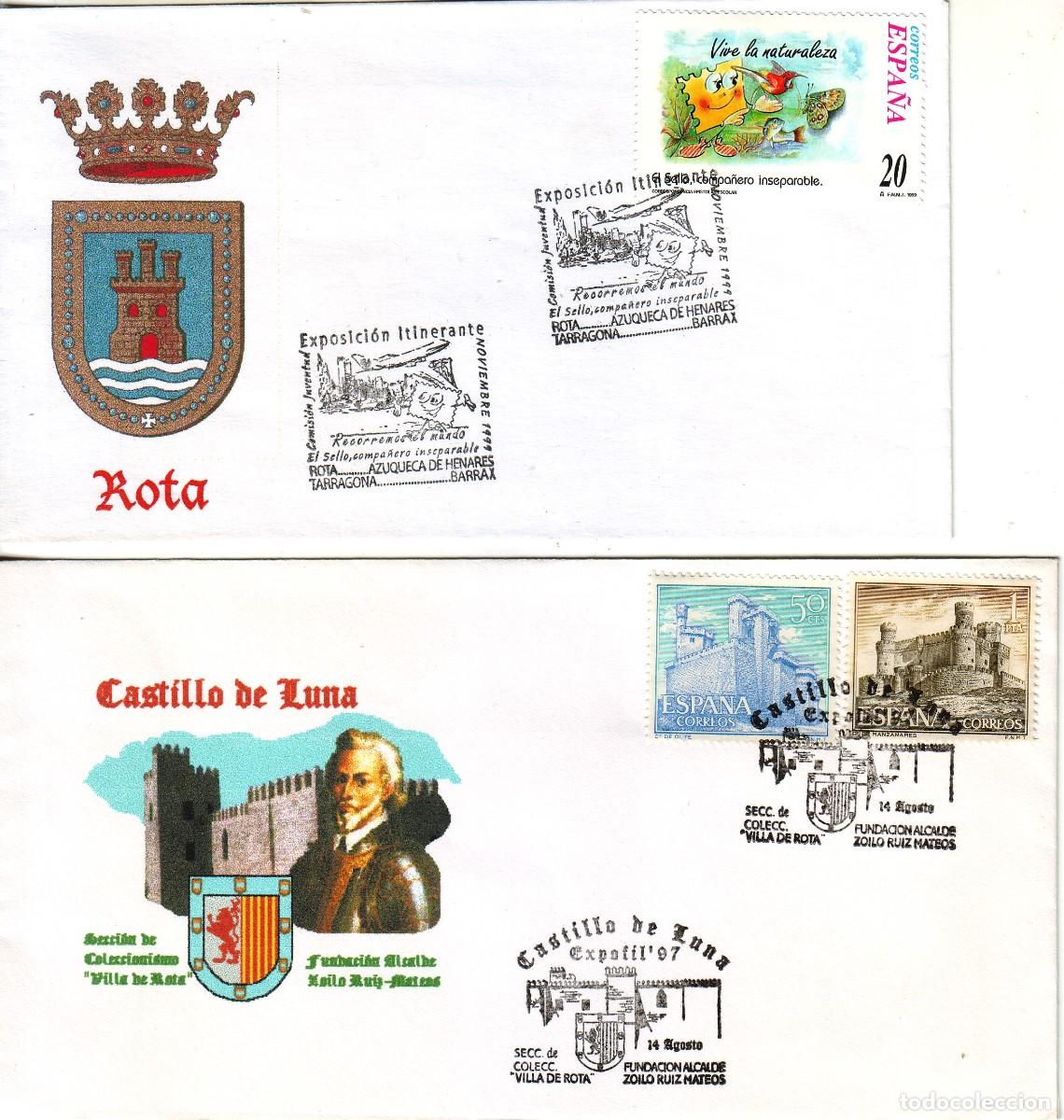 Sellos: DOS SOBRES DE ROTA - Foto 1