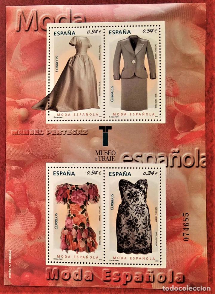 Sellos: Espa&ntilde;a. 4605 HB Moda Espa&ntilde;ola: Manuel Pertegaz. 2010. Sellos nuevos y numeraci&oacute;n Edifil