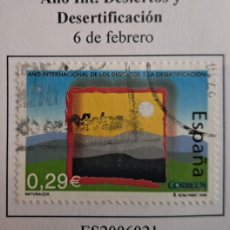 Sellos: SELLO DE ESPAÑA USADO, AÑO INTERNACIONAL DESIERTOS Y DESERTIFICACIÓN, EDIFIL 4222, AÑO 2006