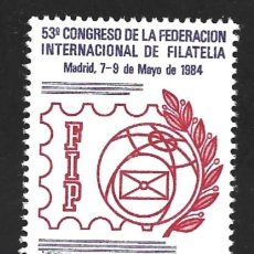 Sellos: ESPAÑA 2755 - AÑO 1984 - CONGRESO DE LA FEDERACION INTERNACIONAL DE FILATELIA