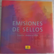 Sellos: ALBUM DE SELLOS DE CORREOS DEL AÑO 2004 CON TODOS LOS SELLOS DE ESPAÑA Y ANDORRA (COMPLETO)