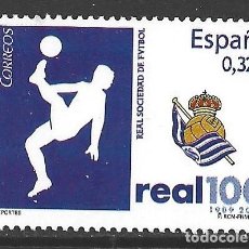 Sellos: ESPAÑA 4504** - AÑO 2009 - CENTENARIO DE LA REAL SOCIEDAD CLUB DE FUTBOL