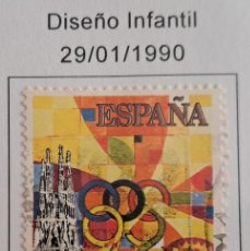 Sellos: SELLO DE ESPAÑA USADO, DISEÑO INFANTIL, EDIFIL 3047, AÑO 1990.
