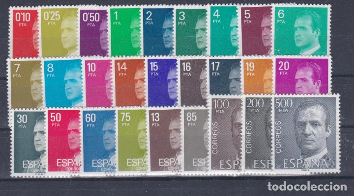 Sellos: JUAN CARLOS SERIE COMPLETA DE 27 SELLOS CON FOSFORO NUEVOS SIN CHARNELA.