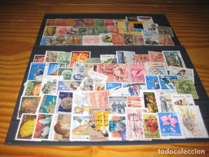 Briefmarken: 70 sellos diferentes de Australia. Matasellados. Ver descripci&oacute;n.
