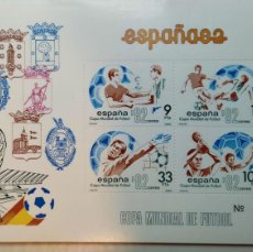 Sellos: 1982, COPA MUNDIAL DE FUTBOL ESPAÑA-82, HOJAS BLOQUE EDIFIL 2664/5