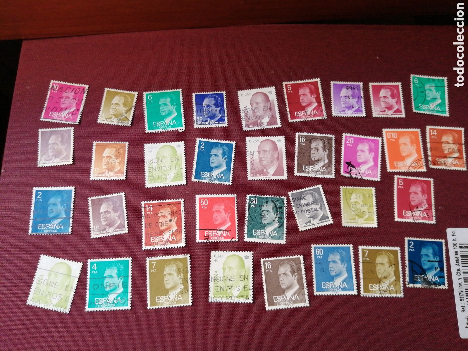Briefmarken: SELLO JUAN CARLOS I LOTE DE 105 SELLOS DISTINTOS A&Ntilde;OS (SOBRE N 1)