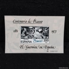 Sellos: HOJA DE SELLOS - CENTENARIO DE PICASSO - EL GUERNICA EN ESPAÑA - 200 PTA - 1881-1973 - NUEVA / 225