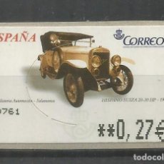 Sellos: ESPAÑA ATM AUTOMOVIL CAR HISPANO SUIZA 1910