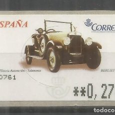 Sellos: ESPAÑA ATM AUTOMOVIL CAR BERLIET 1926