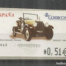 Sellos: ESPAÑA ATM AUTOMOVIL CAR BERLIET 1926 IMPRESION DE PUNTOS