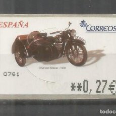 Sellos: ESPAÑA ATM MOTOCICLETA DKW MOTORCYCLE