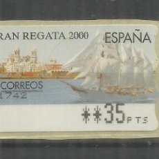 Sellos: ESPAÑA ATM GRAN REGATA 2000 JUAN SEBASTIAN ELCANO VELERO SAIL SHIP