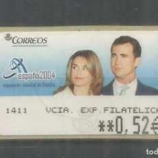 Sellos: ESPAÑA ATM CON LEYENDA VALENCIA EXP FILATELICA 2004