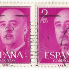 Sellos: ❤️ SELLO: GENERAL FRANCO, 1956, ESPAÑA - 2 PESETAS ESPAÑOLAS ❤️