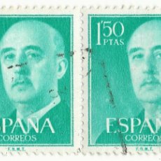 Sellos: ❤️ SELLO: GENERAL FRANCO, 1955-2002, ESPAÑA - 1,50 PESETAS ESPAÑOLAS ❤️