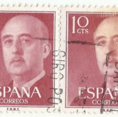 Sellos: ❤️ SELLO: GENERAL FRANCO, 1955-2002, ESPAÑA - 10 CÉNTIMOS ESPAÑOLES ❤️