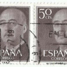 Sellos: ❤️ SELLO: GENERAL FRANCO, 1955-2002, ESPAÑA - 50 CÉNTIMOS ESPAÑOLES ❤️