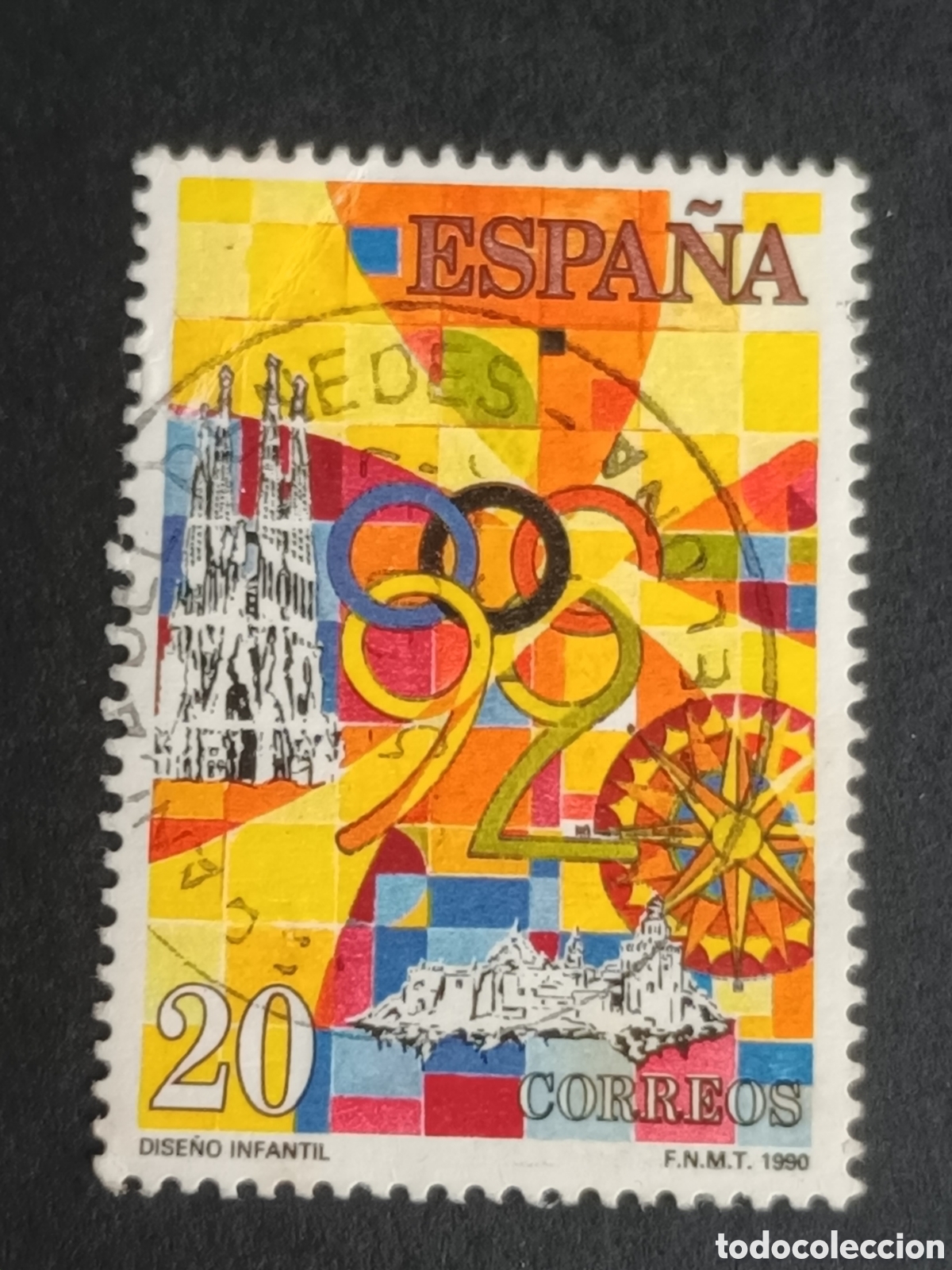 Sellos: ESPA&Ntilde;A. 1990. USADO. - Foto 1