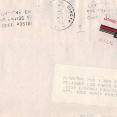 Sellos: EMS10406. HISTORIA POSTAL. 1992, SOBRE CIRCULADO DESDE MADRID A ZAFRA