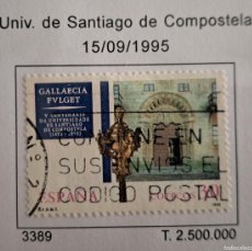 Sellos: SELLO DE ESPAÑA USADO, V CENTENARIO UNIVERSIDAD SANTIAGO COMPOSTELA, EDIFIL 3389, AÑO 1995.