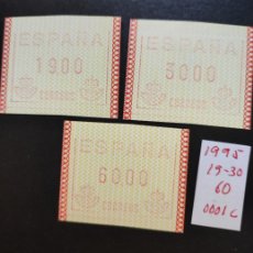 Sellos: ESPAÑA. ATM FRAMA 1989 E-001C . EMISIÓN 1995. S/C 3 V. NUEVOS. VARIEDAD. 9